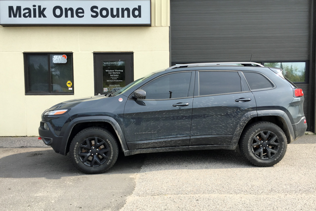 2019 Jeep Cherokee with professional window tint in North Bay